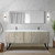 Lexora Lancy 80 inch W x 20 in D Rustic Acacia Double Sink Vanity Cabinet, White Quartz Top, Gun Metal Faucet Set and 70 in Mirror