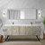 Lexora Lancy 80 inch W x 20 in D Rustic Acacia Double Sink Vanity Cabinet, Cultured Marble Top, Gun Metal Faucet Set and 70 in Mirror