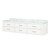 Lexora Castor 80 inch W White Double Sink Wall Hung Vanity Cabinet and Carrara Marble Top