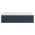 Lexora LVC80DE100 Castor 80 inch W Blue Double Sink Wall Hung Vanity Cabinet and Carrara Marble Top