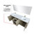 Lexora LLF80DKSODM70FBN Lafarre 80 inch W x 20 in D Rustic Acacia Double Sink Vanity Cabinet, White Quartz Top, Brushed Nickel Faucet Set and 70 in Mirror