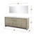 Lexora LVLF80DRA312 Lafarre 80 inch W x 20 in D Rustic Acacia Double Sink Vanity Cabinet, Cultured Marble Top, Brushed Nickel Faucet Set and 70 in Mirror