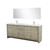 Lexora LLF80DKSODM70FRG Lafarre 80 inch W x 20 in D Rustic Acacia Double Sink Vanity Cabinet, White Quartz Top, Rose Gold Faucet Set and 70 in Mirror