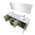 Lexora LLF80DKSODM70FRG Lafarre 80 inch W x 20 in D Rustic Acacia Double Sink Vanity Cabinet, White Quartz Top, Rose Gold Faucet Set and 70 in Mirror