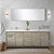 Lexora Lafarre 80 inch W x 20 in D Rustic Acacia Double Sink Vanity Cabinet, White Quartz Top, Rose Gold Faucet Set and 70 in Mirror