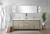 Lexora Lafarre 80 inch W x 20 in D Rustic Acacia Double Sink Vanity Cabinet, Cultured Marble Top, Rose Gold Faucet Set and 70 in Mirror