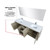 Lexora LVLF80DRA311 Lafarre 80 inch W x 20 in D Rustic Acacia Double Sink Vanity Cabinet, Cultured Marble Top, Chrome Faucet Set and 70 in Mirror