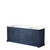 Lexora LVD80DE300 Dukes 80 in. W Navy Blue Double Sink Vanity Cabinet and Cultured Marble Top
