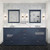 Lexora LVD80DE300 Dukes 80 in. W Navy Blue Double Sink Vanity Cabinet and Cultured Marble Top