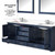 Lexora LVD80DE300 Dukes 80 in. W Navy Blue Double Sink Vanity Cabinet and Cultured Marble Top