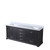 Lexora LVD80DG300 Dukes 80 in. W Espresso Double Sink Vanity Cabinet and Cultured Marble Top