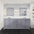Lexora Dukes 80 in. W Dark Grey Double Sink Vanity Cabinet and Cultured Marble Top