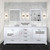 Lexora Dukes 80 in. W White Double Sink Vanity Cabinet and Cultured Marble Top