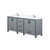 Lexora  LVZV80DB301 Ziva 80 in W x 22 in D Dark Grey Double Bath Vanity, Cultured Marble Top and Faucet Set