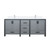 Lexora LVZV80DB301 Ziva 80 inch W Dark Grey Double Sink Vanity Cabinet, Cultured Marble Top and Faucet Set
