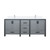Lexora Ziva 80 inch W Dark Grey Double Sink Vanity Cabinet, Cultured Marble Top and Faucet Set