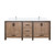 Lexora LVZV80DN201 Ziva 80 inch W Rustic Barnwood Double Sink Vanity Cabinet, White Quartz Top and Faucet Set