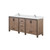 Lexora LVZV80DN201 Ziva 80 inch W Rustic Barnwood Double Sink Vanity Cabinet, White Quartz Top and Faucet Set