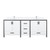 Lexora LVZV80DA301 Ziva 80 inch W White Double Sink Vanity Cabinet, Cultured Marble Top and Faucet Set
