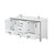 Lexora LVZV80DA301 Ziva 80 inch W White Double Sink Vanity Cabinet, Cultured Marble Top and Faucet Set