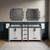 Lexora LVZV80DA301 Ziva 80 inch W White Double Sink Vanity Cabinet, Cultured Marble Top and Faucet Set
