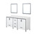 Lexora Ziva 80 inch W White Double Sink Vanity Cabinet, White Quartz Top and 30 in Mirrors