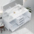 Lexora Jacques 80 in. W White Bath Vanity Cabinet and Cultured Marble Top