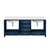 Lexora LJ342280DEWQ000 Jacques 80 in. W Navy Blue Double Sink Vanity Cabinet and White Quartz Top