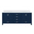 Lexora Jacques 80 in. W Navy Blue Bath Vanity Cabinet and Cultured Marble Top