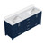 Lexora Jacques 80 in. W Navy Blue Bath Vanity Cabinet and Cultured Marble Top