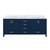 Lexora LJ342280DEDS000 Jacques 80 in. W Navy Blue Double Sink Vanity Cabinet and Carrara Marble Top