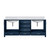 Lexora LJ342280DEDS000 Jacques 80 in. W Navy Blue Double Sink Vanity Cabinet and Carrara Marble Top