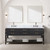 Lexora LVN80DJ100 Norwalk 80 inch W Black Oak Double Sink Vanity Cabinet and Carrara Marble Top