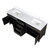 Lexora LVL80DJ100 Laurel 80 inch W Black Oak Double Sink Vanity Cabinet and Carrara Marble Top