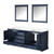 Lexora  LVD80DE310 Dukes 80 in. W x 22 in. D Navy Blue Double Bath Vanity, Cultured Marble Top, and 30 in. Mirrors
