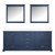 Lexora Dukes 80 in. W Navy Blue Double Sink Vanity Cabinet, Cultured Marble Top, and 30 in. Mirrors