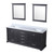 Lexora Dukes 80 in. W Espresso Double Sink Vanity Cabinet, Cultured Marble Top, and 30 in. Mirrors