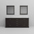 Lexora LVD80DG310 Dukes 80 in. W Espresso Double Sink Vanity Cabinet, Cultured Marble Top, and 30 in. Mirrors