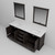 Lexora LVD80DG310 Dukes 80 in. W Espresso Double Sink Vanity Cabinet, Cultured Marble Top, and 30 in. Mirrors