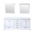 Lexora  LVD80DA310 Dukes 80 in. W x 22 in. D White Double Bath Vanity, Cultured Marble Top, and 30 in. Mirrors
