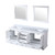 Lexora LVD80DA310 Dukes 80 in. W White Double Sink Vanity Cabinet, Cultured Marble Top, and 30 in. Mirrors