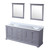 Lexora  LVD80DB310 Dukes 80 in. W x 22 in. D Dark Grey Double Bath Vanity, Cultured Marble Top, and 30 in. Mirrors