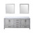 Lexora LVJ80DD310 Jacques 80 in. W Distressed Grey Bath Vanity Cabinet, Cultured Marble Top, and 30 in. Mirror