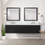 Lexora Castor 80 inch W Black Double Sink Wall Hung Vanity Cabinet, Carrara Marble Top, and Faucet Set
