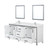 Lexora Ziva 80 inch W White Double Sink Vanity Cabinet, White Quartz Top, Faucet Set and 30 in Mirrors