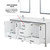 Lexora LVZV80DA211 Ziva 80 inch W White Double Sink Vanity Cabinet, White Quartz Top, Faucet Set and 30 in Mirrors