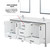 Lexora Ziva 80 inch W White Double Sink Vanity Cabinet, White Quartz Top, Faucet Set and 30 in Mirrors
