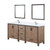 Lexora  LVZV80DN211 Ziva 80 in W x 22 in D Rustic Barnwood Double Bath Vanity, White Quartz Top, Faucet Set and 30 in Mirrors