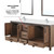 Lexora LVZV80DN211 Ziva 80 inch W Rustic Barnwood Double Sink Vanity Cabinet, White Quartz Top, Faucet Set and 30 in Mirrors