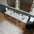Lexora Ziva 80 inch W Rustic Barnwood Double Sink Vanity Cabinet, White Quartz Top, Faucet Set and 30 in Mirrors
